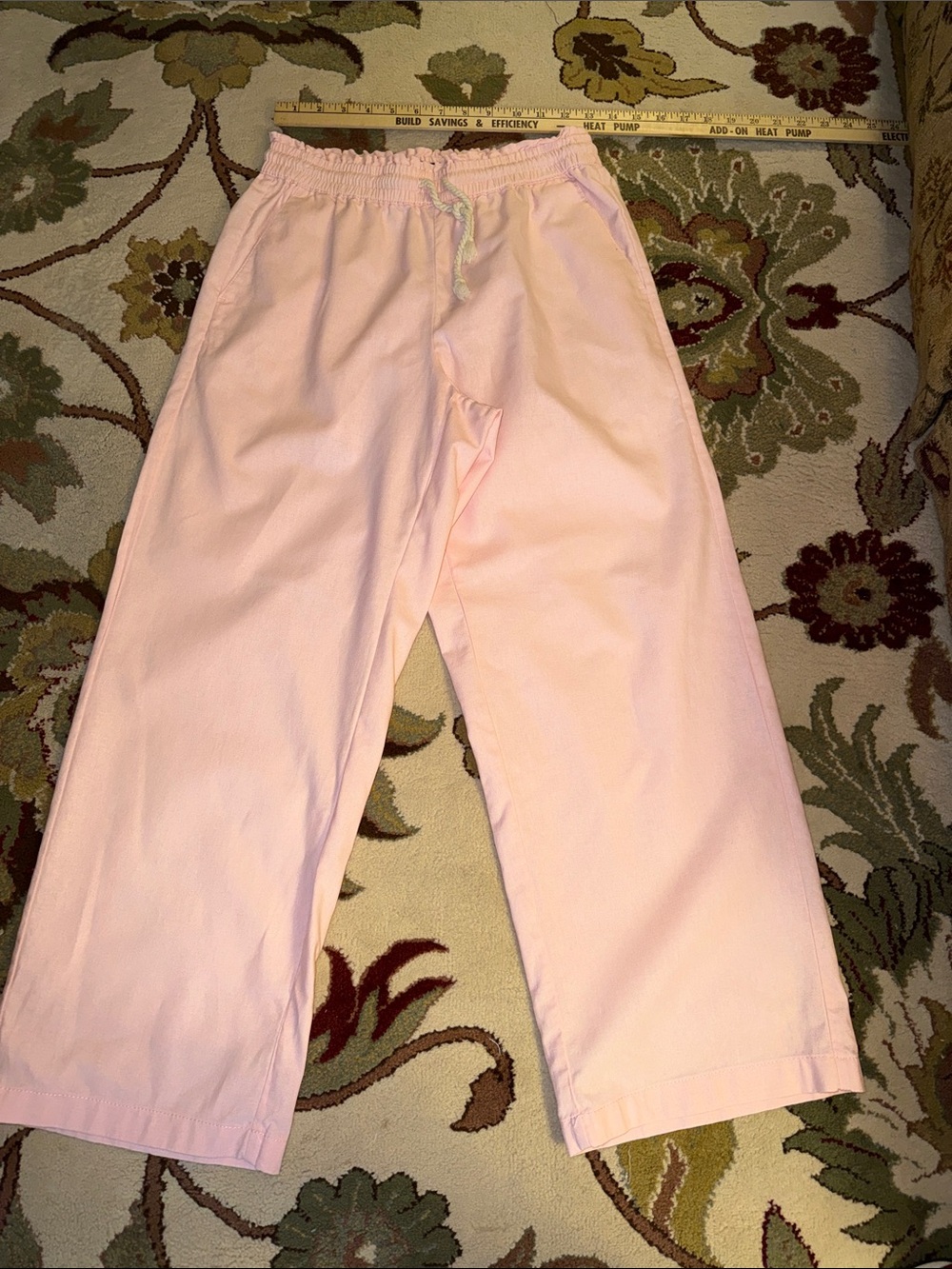 Wmn’s JCrew Light Pink Pull-On Wide-Leg Pants